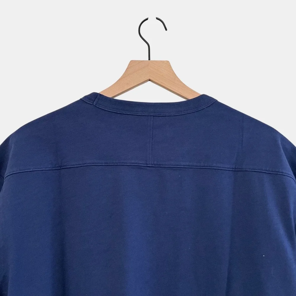 Banana Republic Men Heavyweight Cotton XXL Crewneck Shirt Blue Relaxed Fit NWT